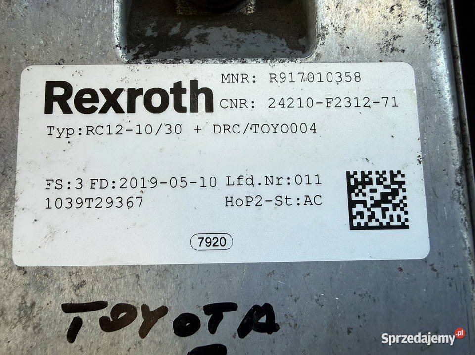 Sterownik Bosch Rexroth BODAS RC121030 Toyota 8 Działoszyn