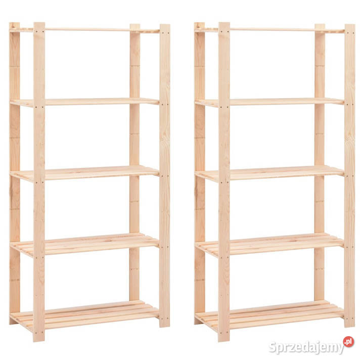 Regały z 5 półkami 2 80x38x170 sosna 250 Warszawa sprzedam