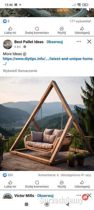 Huśtawka ogrodowa drewniana śląskie