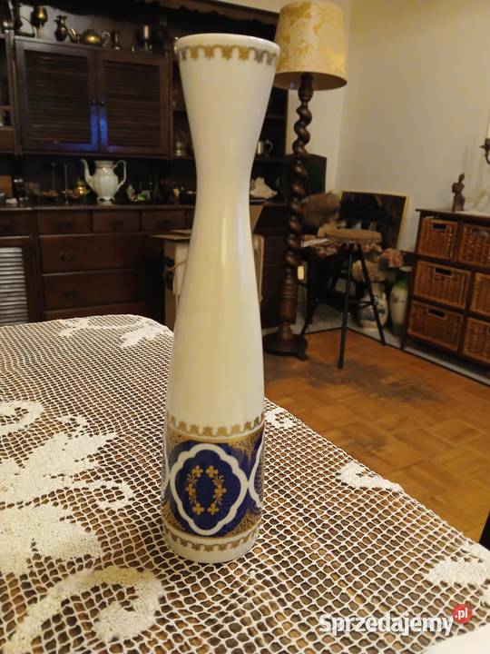 Wazonik porcelanowy Echt Kobalt Handmalerei Łódź