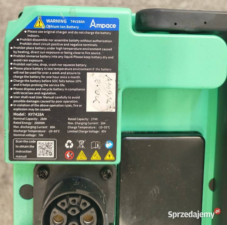 Nowe baterie trakcyjne Liion 74V 28Ah Elektronika małopolskie Kraków