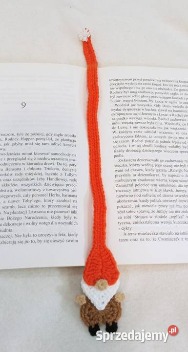 Skrzat wykonany na szydełku zakładka do książki sprzedam