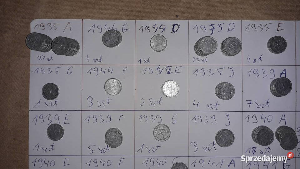 Stare kolekcjonerskie monety Niemcy III rzesza Szczecin sprzedam