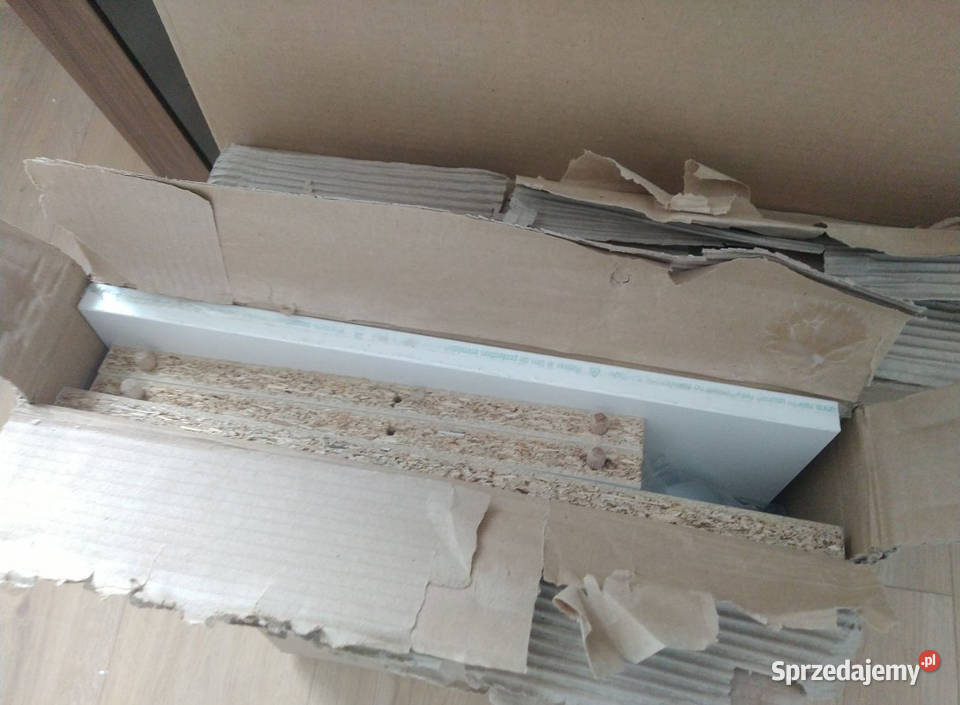 Szafka kuchenna szuflady białybiały połysk blat Kuchenne Przemyśl