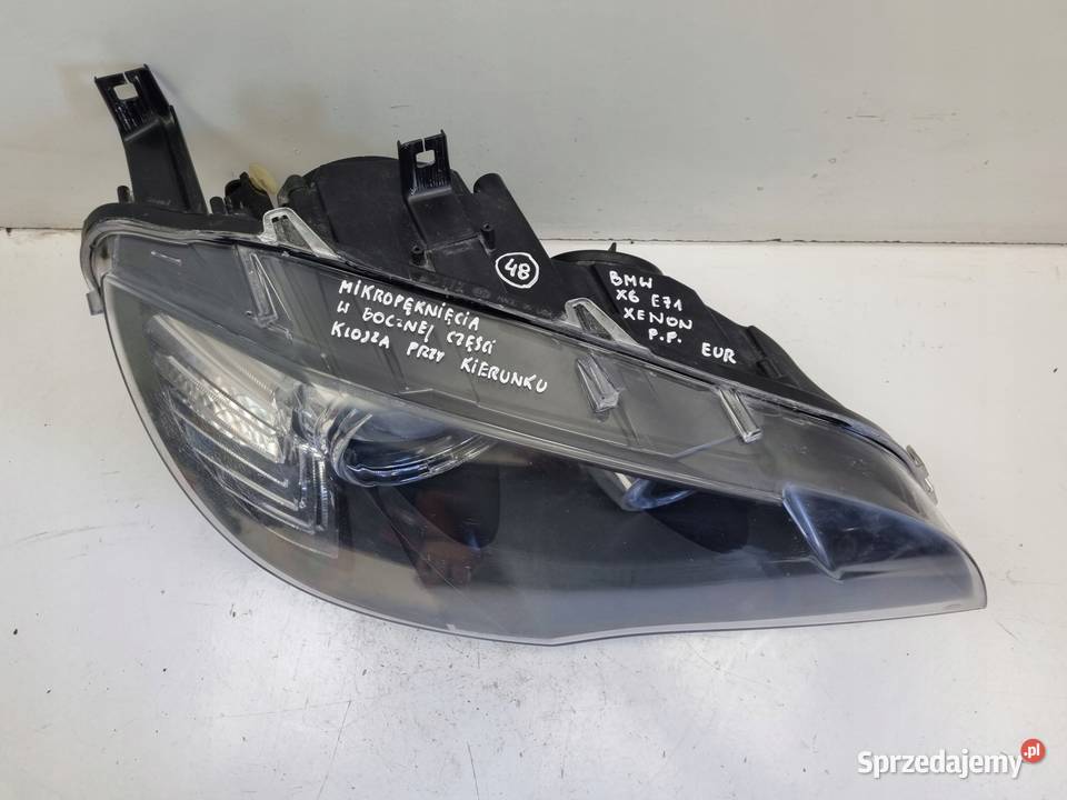 LAMPA PRAWA BMW X6 E71 PRZEDNIA prawy przód Lampy przednie Chełm sprzedam