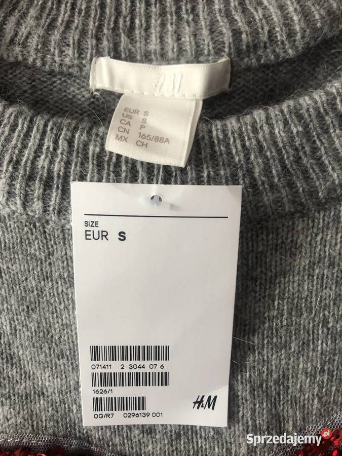 Nowy szary sweter HM Rozmiar S Rozmiar 36(S) Piotrków Trybunalski