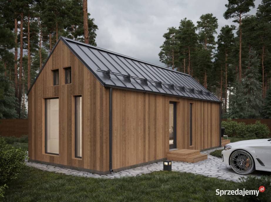 Frame Panel Modular House with 38 m Terrace Modułowe ścianki działowe łódzkie Łódź