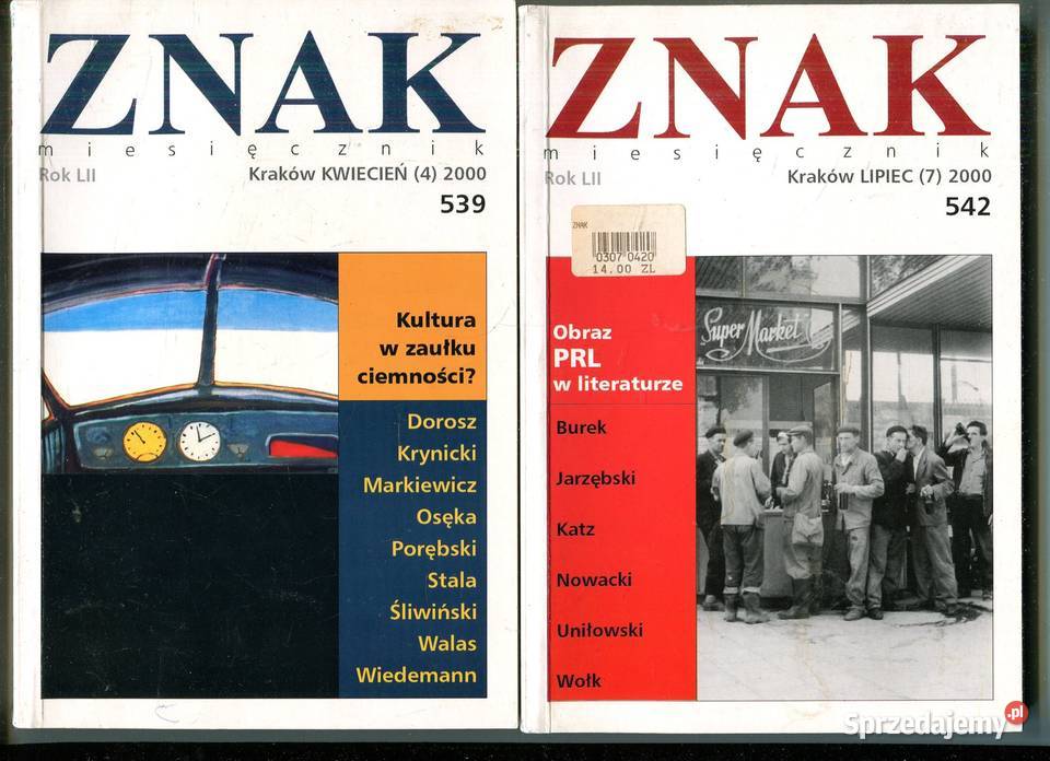 Znak Miesięcznik 2000 542 539 Pozostałe zachodniopomorskie Szczecin