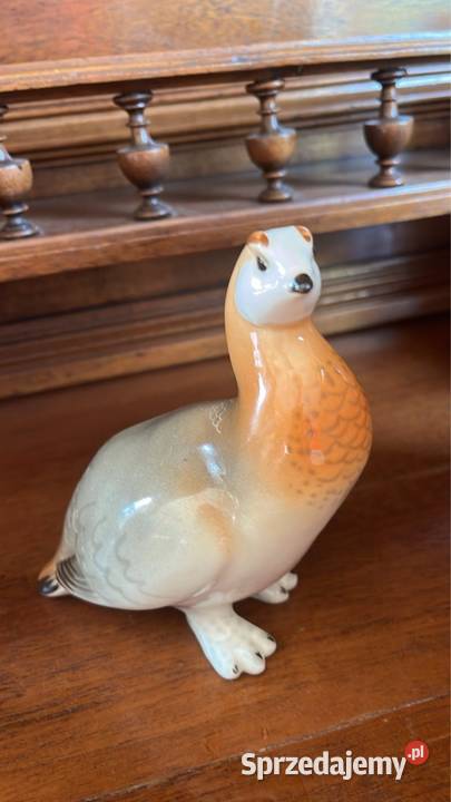 Figurka Kuropatwa Sygn Łomonosow Made in Gdańsk