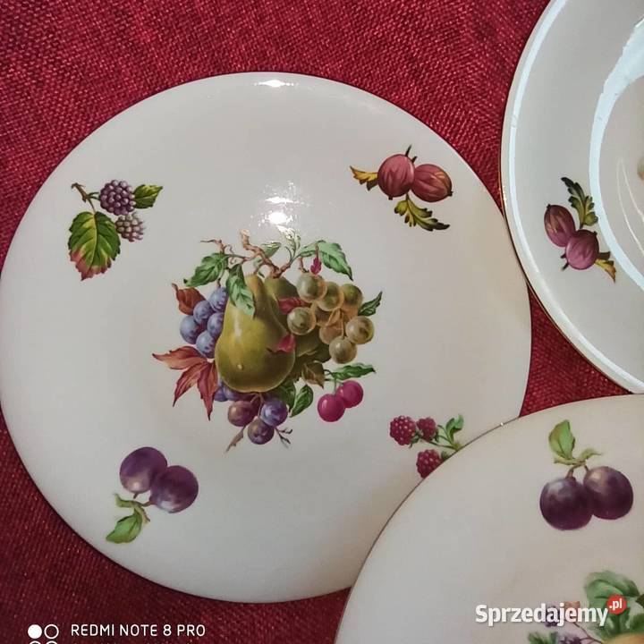 6 talerzyków z owocami Winterling Bavaria Gdańsk