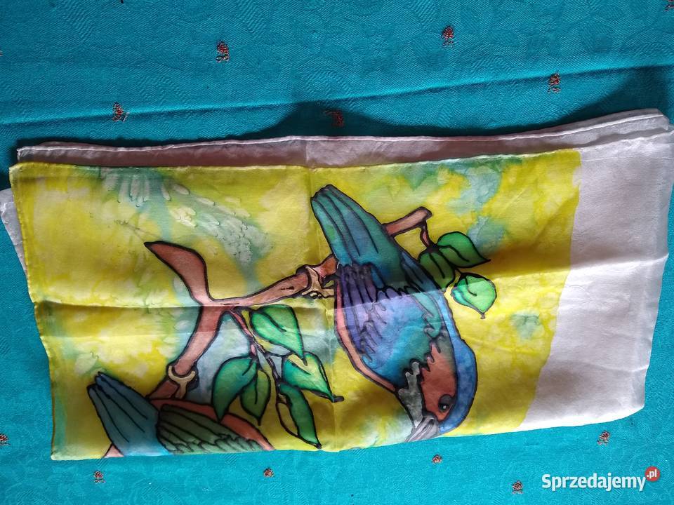 Apaszka jedwab naturalny85x90 sprzedam