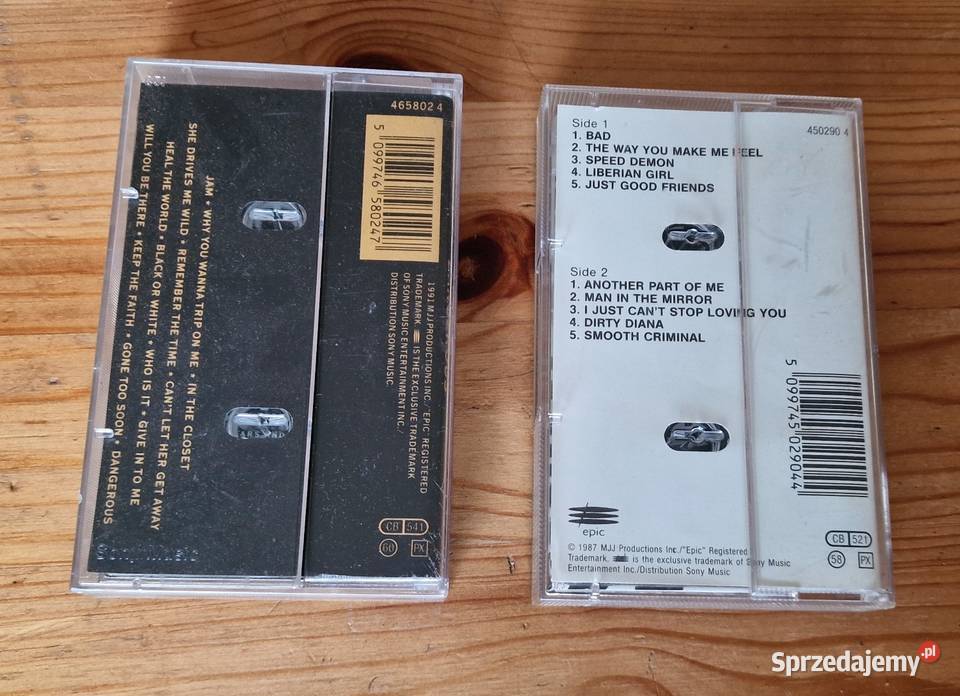 Kasety magnetofonowe audio Michael Jackson Bad i