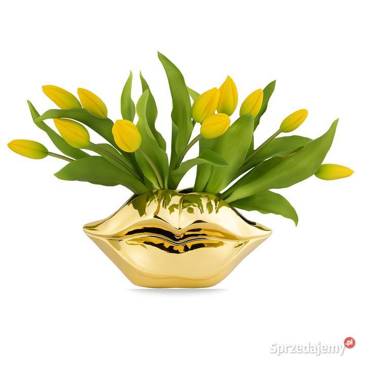 Złoty wazon osłonka usta Wazony Golkowice sprzedam