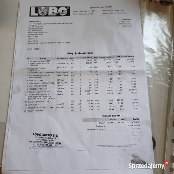 Arctic cat 500 4x4 Okuniew