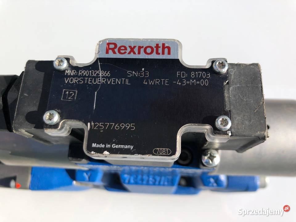 Zawór proporcjonalny Rexroth 4WRTE43M00 Produkcja dolnośląskie Nowosiedlice