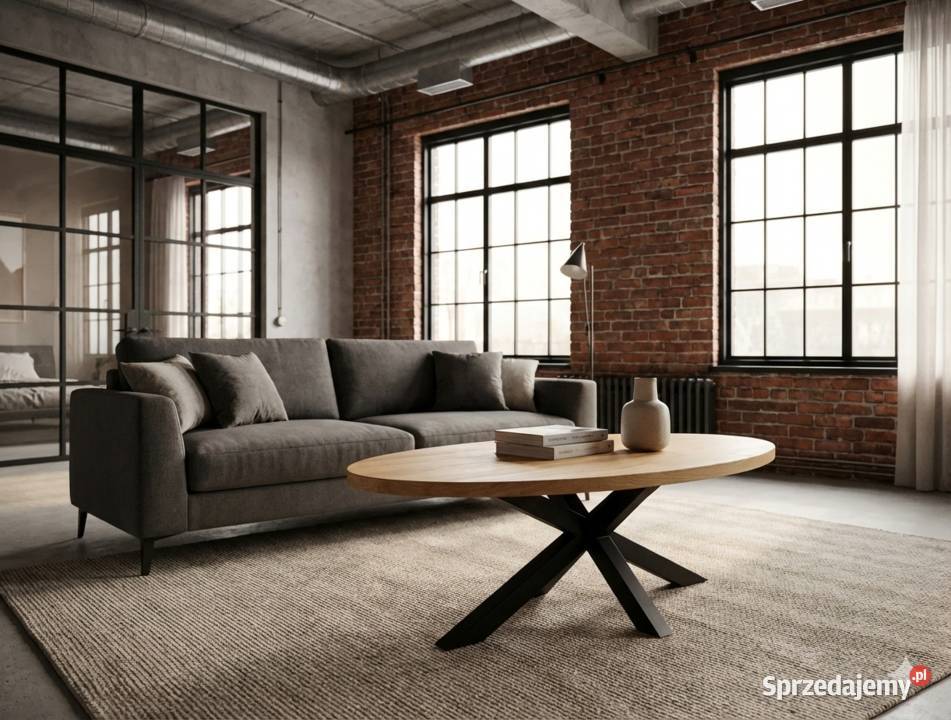 Unikalny stolik kawowy blat dębowy ręcznie Mińsk Mazowiecki