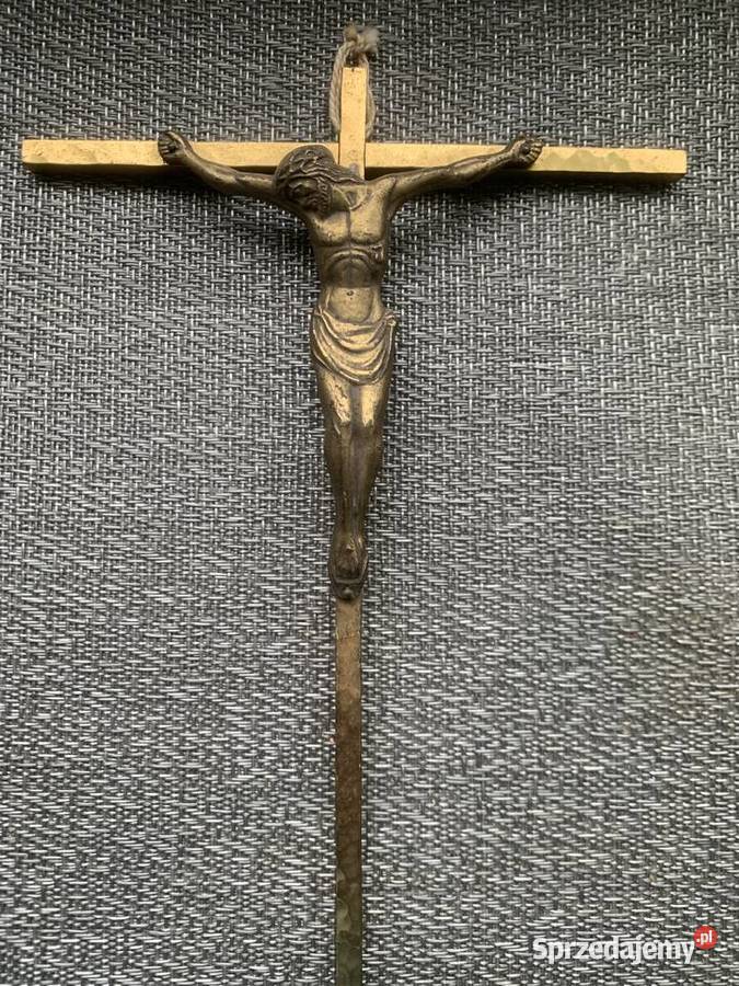 Krzyżyk na ścianę Mosiężny Jezus Łowicz sprzedam