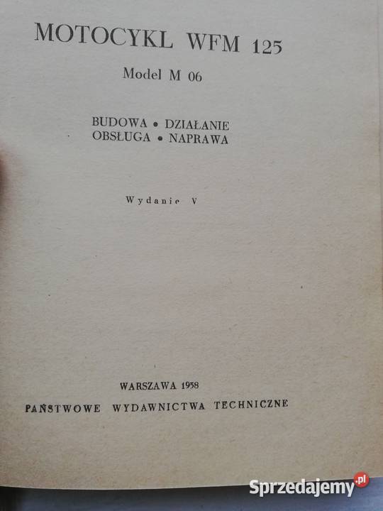 Wfm instrukcja obsługi 1958 Dąbie