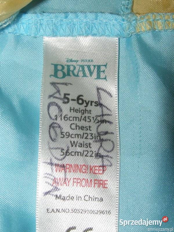 Strój kostium przebranie MERIDA WALECZNA BRAVE Siedlce