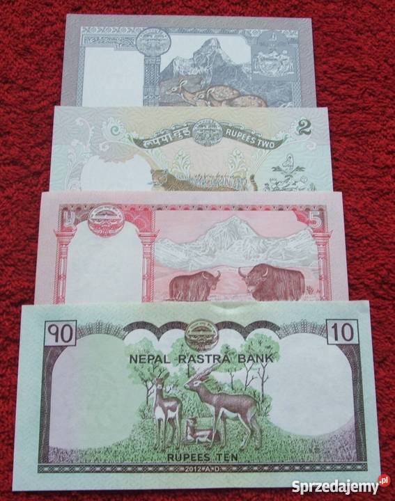 NEPAL Kolekcjonerskie Banknoty Zestaw 4 sztuki śląskie sprzedam