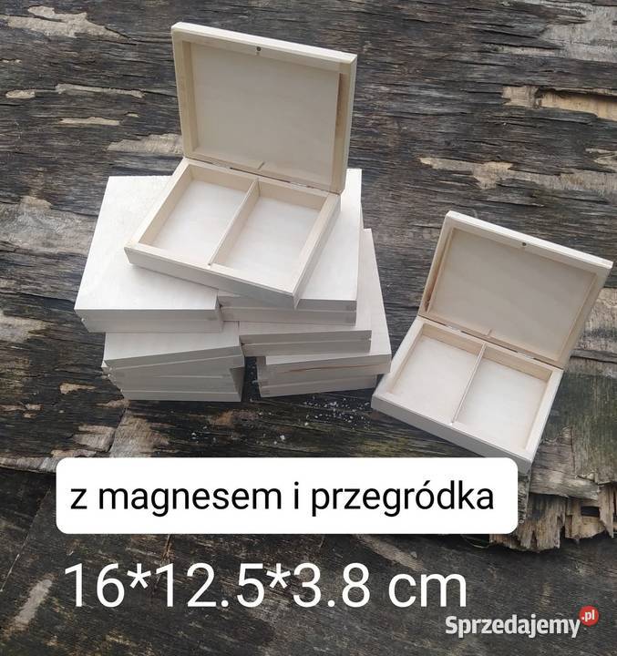 Pudelka drewniane z magnesem I przegródką małopolskie