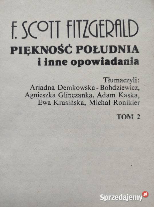 Piękność Południa 2 i inne opowiadania F Scott świętokrzyskie Kielce