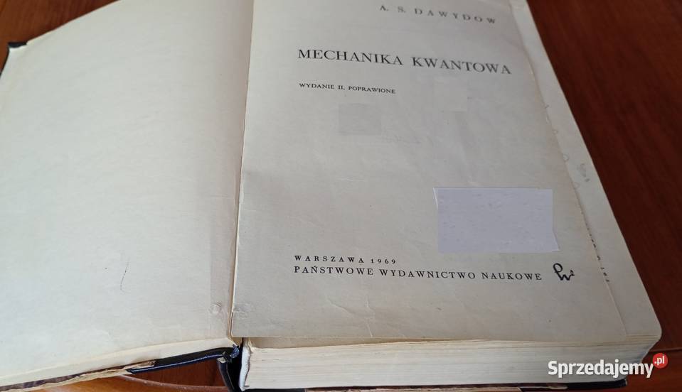 Mechanika kwantowa A S Dawydow wyd 2 poprawione Gdańsk