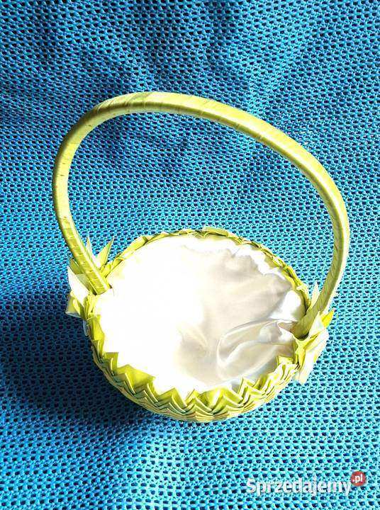 Koszyk wielkanocny okrągły zielony Małkinia Górna