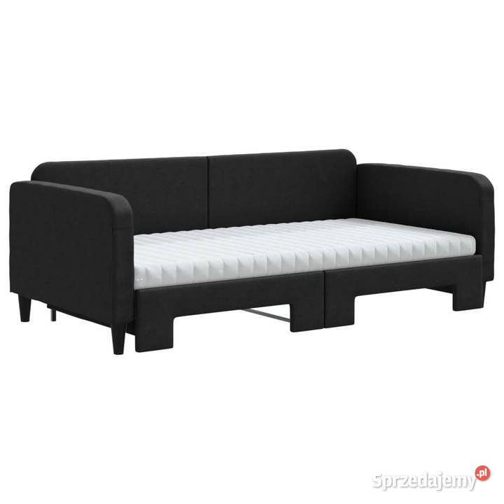 Sofa rozsuwana z materacami czarna 100x200 Warszawa