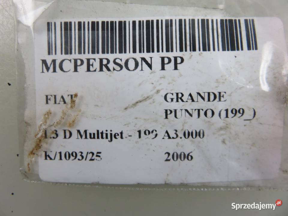 MCPERSON PRAWY PRZEDNI FIAT GRANDE PUNTO 13 D
