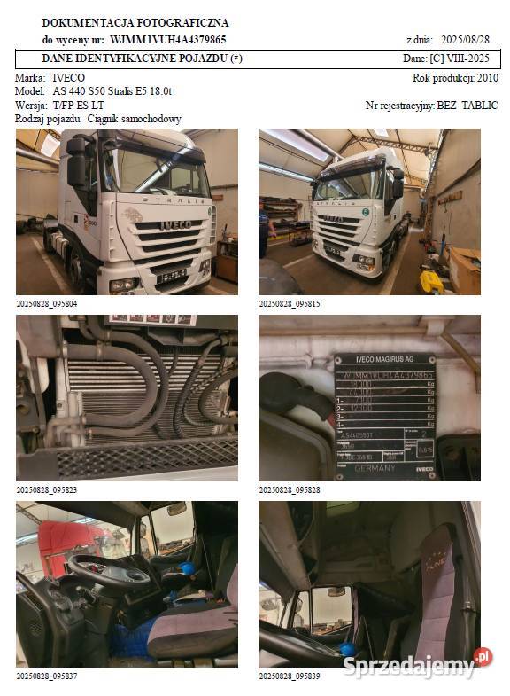 Ciągnik siodłowy Iveco AS 440 S50 Stralis E5 mazowieckie Ładzyń