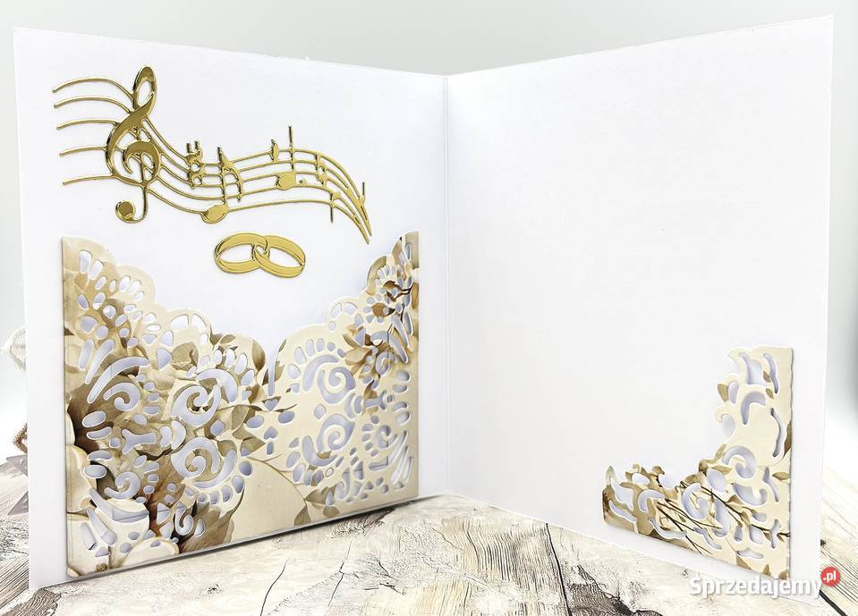 Pamiątka Ślubu Kartka 3D