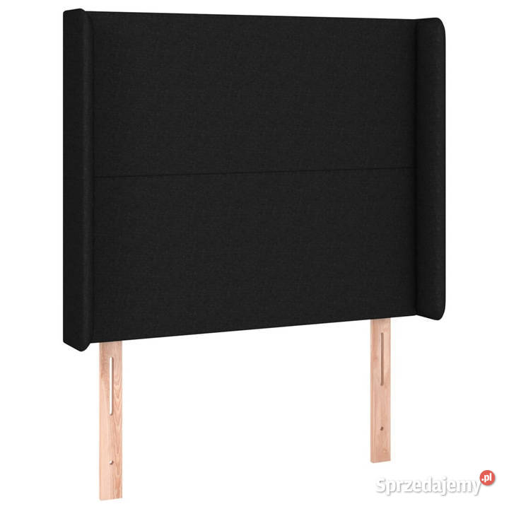 Łóżko kontynentalne z materacem czarne tkanina 128cm mazowieckie sprzedam
