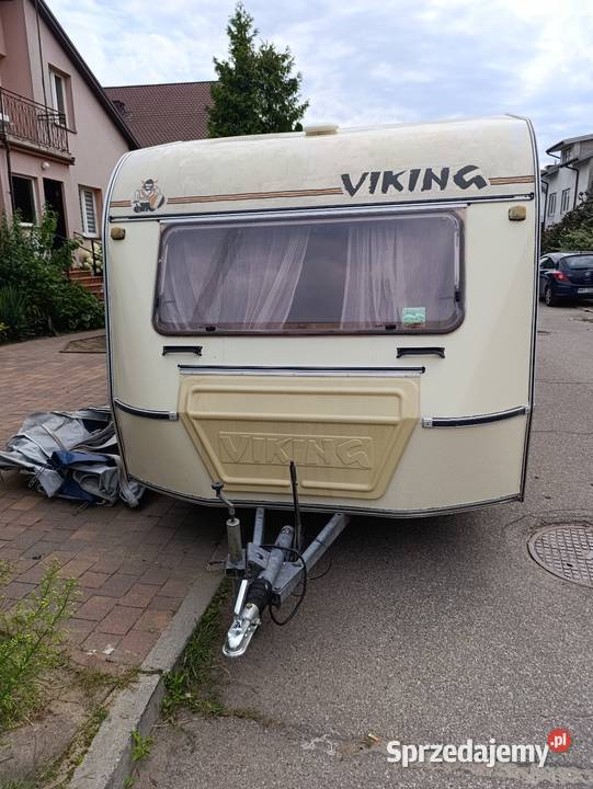 Przyczepa kempingowa Viking 4 osobowa z namiotem Rok produkcji 1990 Kempingowe Wyszków