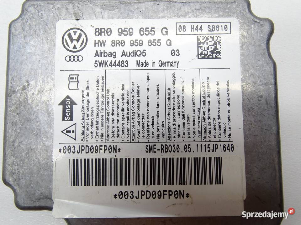 MODUŁ STEROWNIK AIRBAG PODUSZEK POWIETRZNYCH