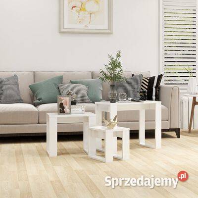 vidaXL Stoliki wsuwane pod siebie 3 materiał Warszawa