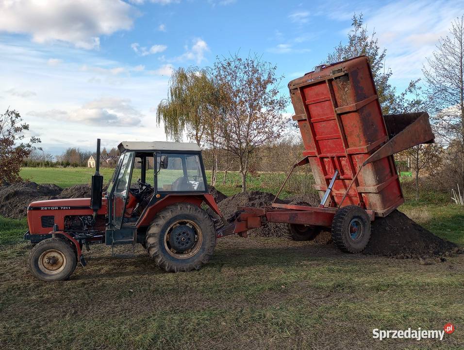 Przyczepa skorupowa jednoosiowa 85t wywrotka Łózki sprzedam