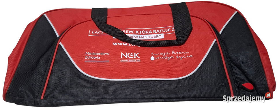 Torba sportowa czerwonoczarna 22x27x45 śląskie Czeladź