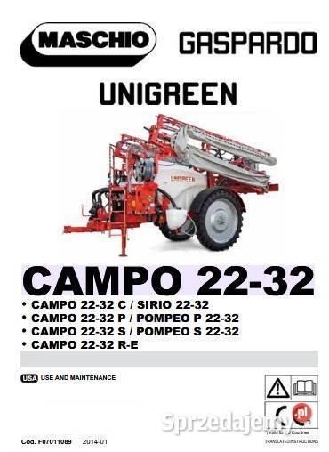 Gaspardo opryskiwacz Campo Sirio Pompeo 2232 Kielce sprzedam