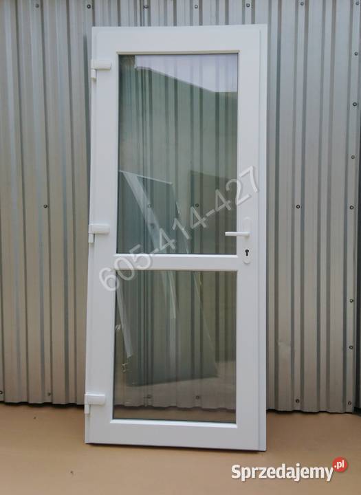 Drzwi zewnętrzne sklepowe aluminiowe 90x210 Drzwi i okna Warszawa