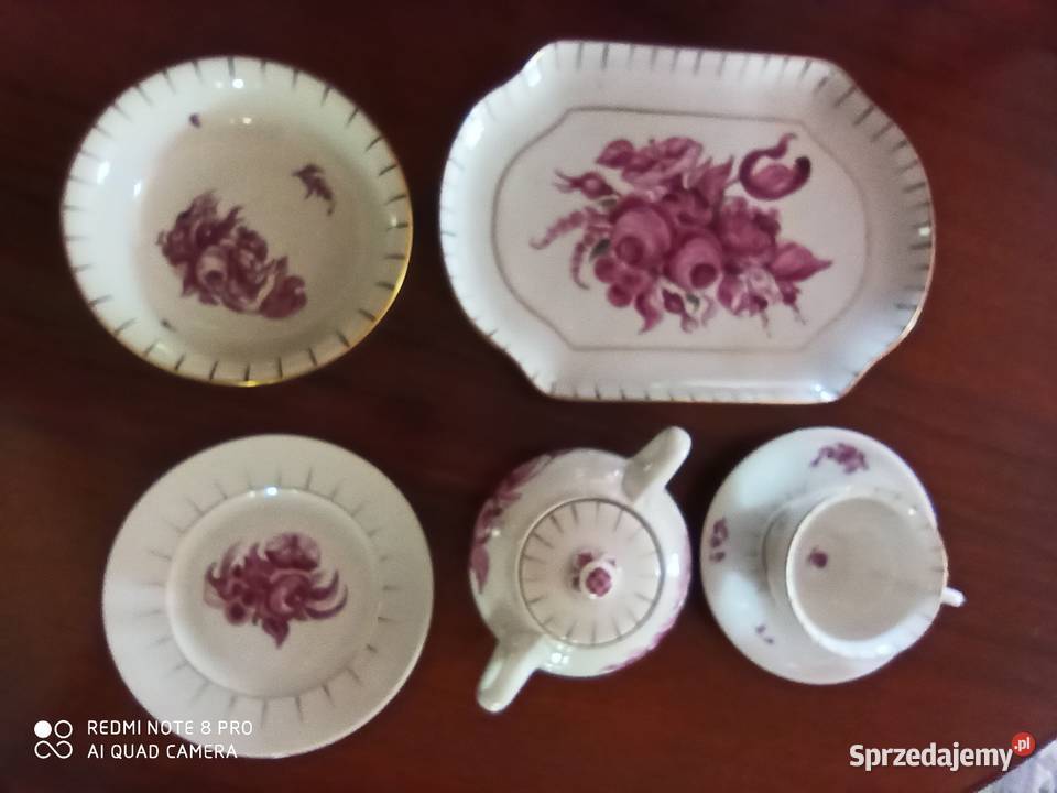 Patera z bukietem Sygnatura Tirschenreuth Gdańsk