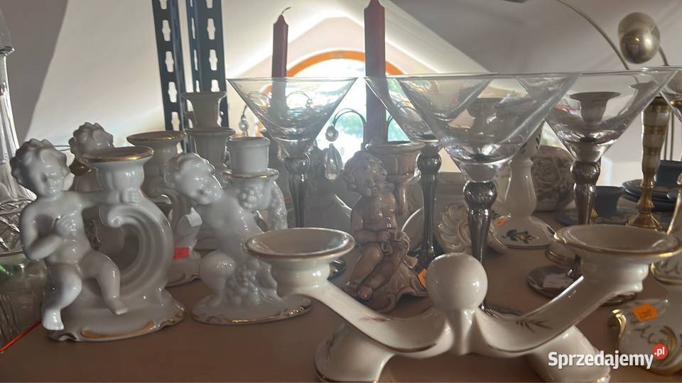 Świecznik na 2 świece Porcelana w kolorze ecru Gdańsk
