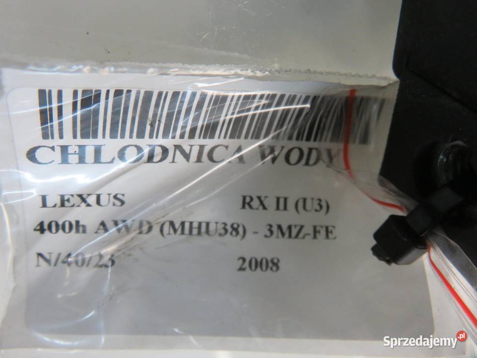 CHŁODNICA WODY LEXUS RX II 33 B osobowe Chłodnie wody