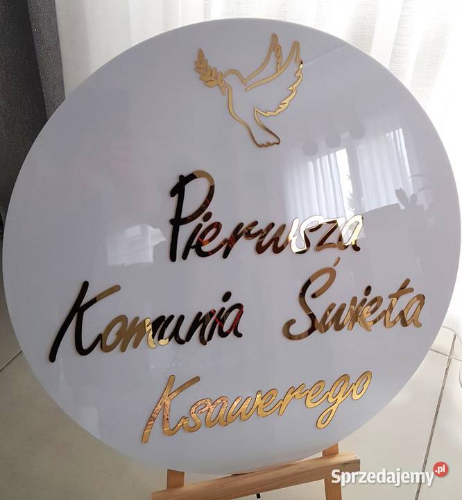 Dekoracja na komunię tablica Częstochowa sprzedam
