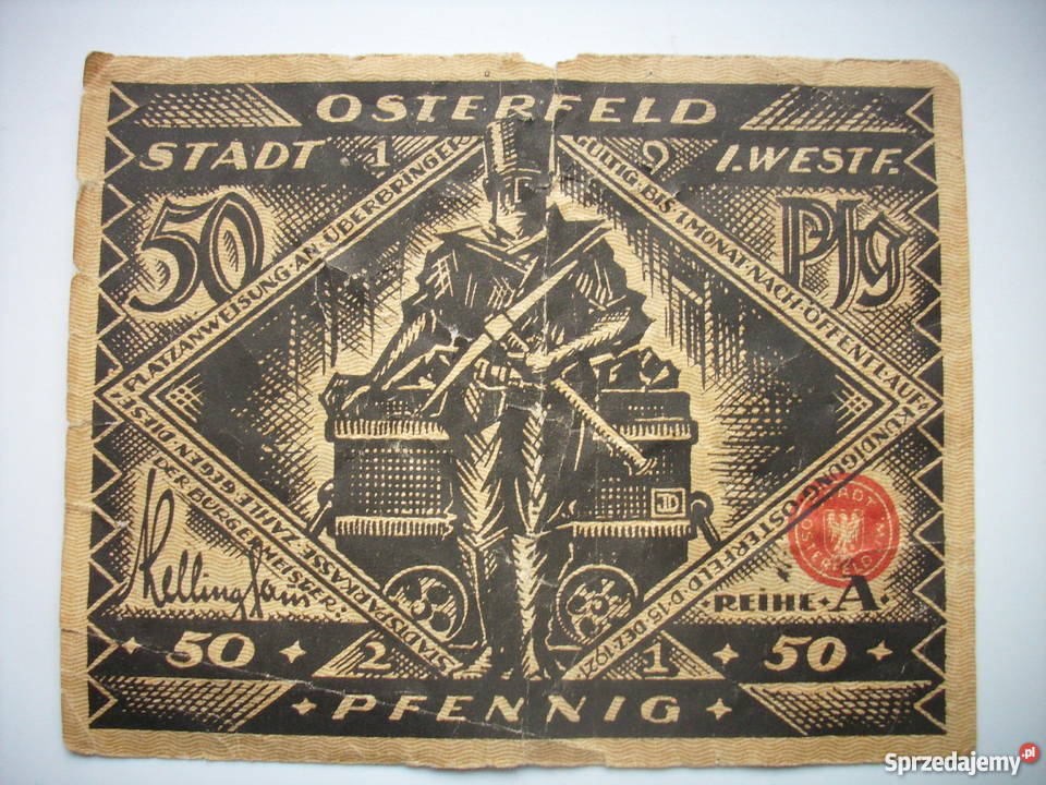 Stary banknot 50 PFENNIG