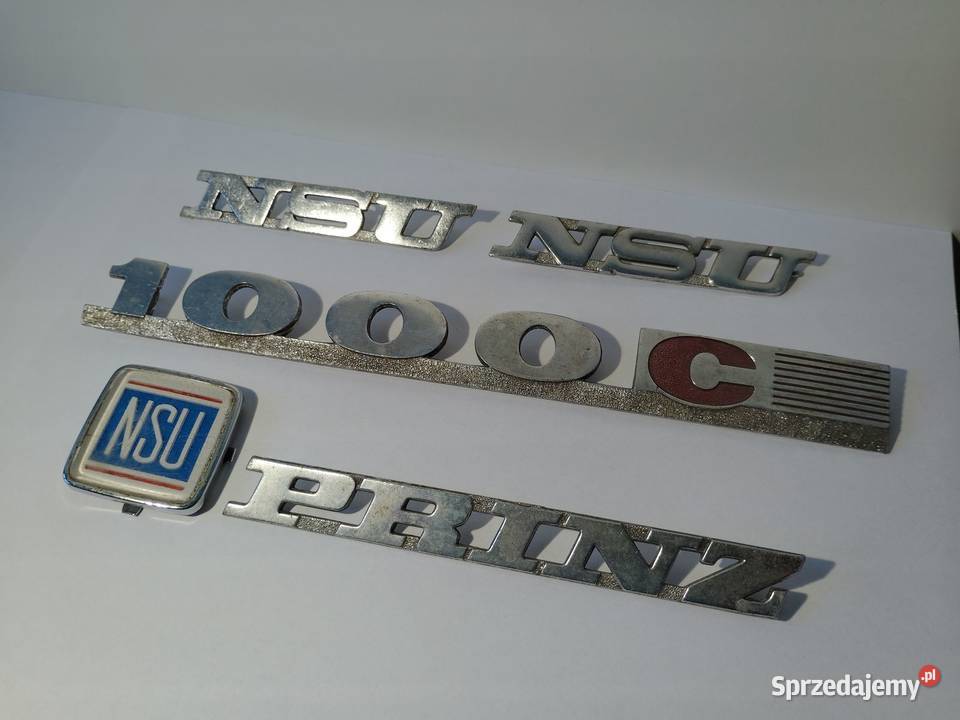 NSU Prinz emblematy zabytkowe kolekcjonerskie Gliwice