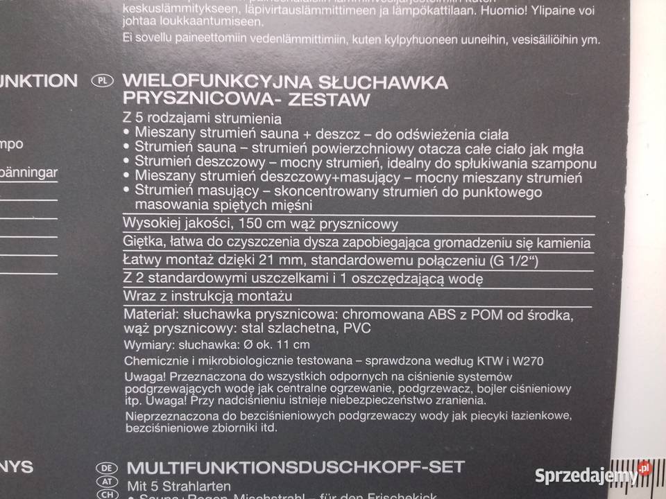 Niekompletny nowy zestaw do armatury prysznica Bydgoszcz