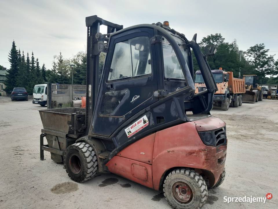 Wózek widłowy Linde 25 t 2005r z koszem Turek