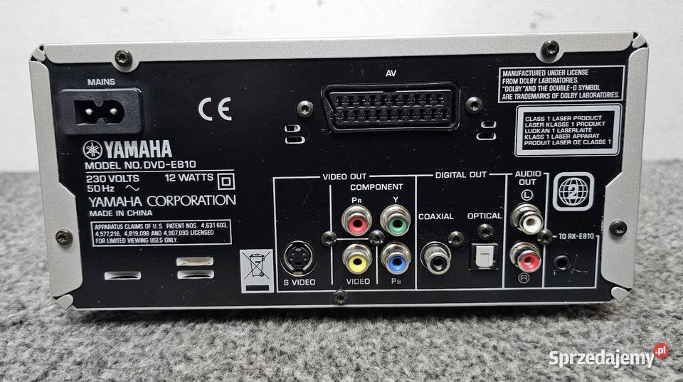 Odtwarzacz płyt Yamaha DVDE810 Pianocraft Kraków sprzedam