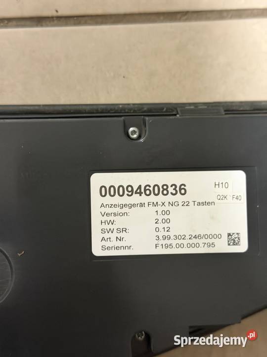 Wyświetlacz display STILL FMX sn 0009460836 śląskie Antonie